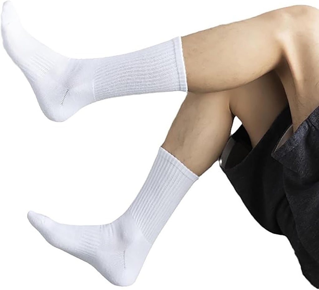 20 Pairs Crew Athletic Socks for Men Moisture Wicking Cushion Crew Socks for Sport Running Traveling