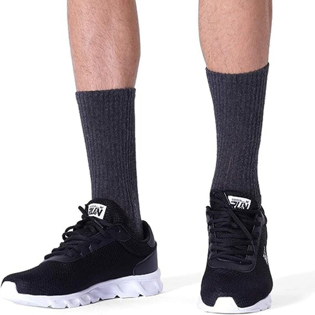 20 Pairs Crew Athletic Socks for Men Moisture Wicking Cushion Crew Socks for Sport Running Traveling