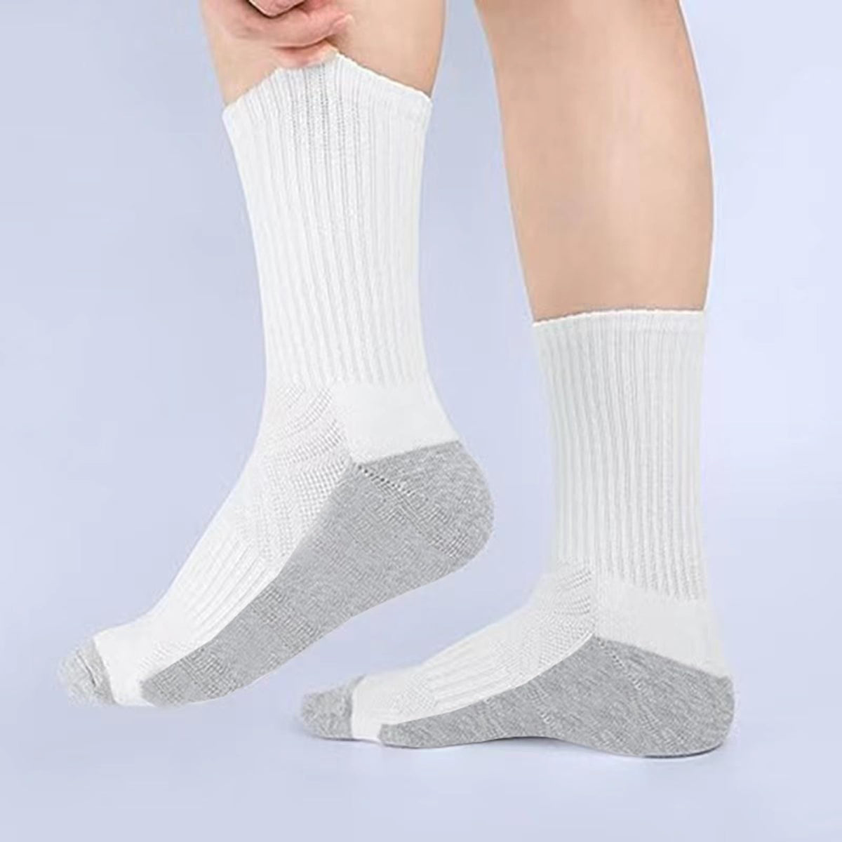 20 Pairs Crew Athletic Socks for Men Moisture Wicking Cushion Crew Socks for Sport Running Traveling