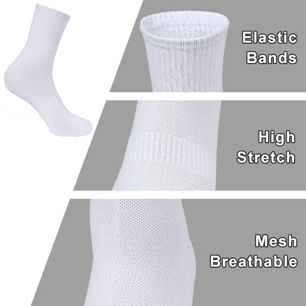 20 Pairs Crew Athletic Socks for Men Moisture Wicking Cushion Crew Socks for Sport Running Traveling