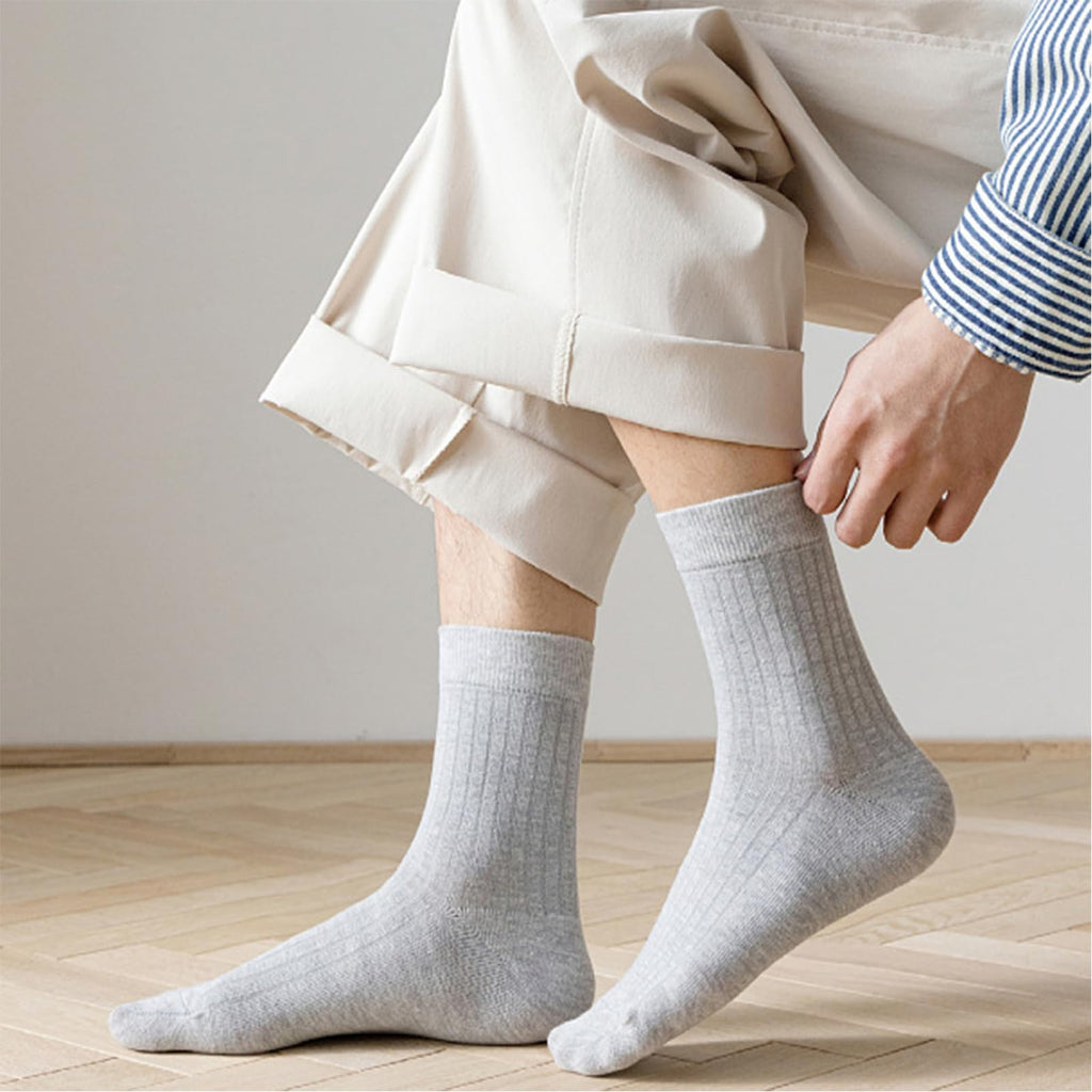20 Pairs Crew Athletic Socks for Men Moisture Wicking Cushion Crew Socks for Sport Running Traveling