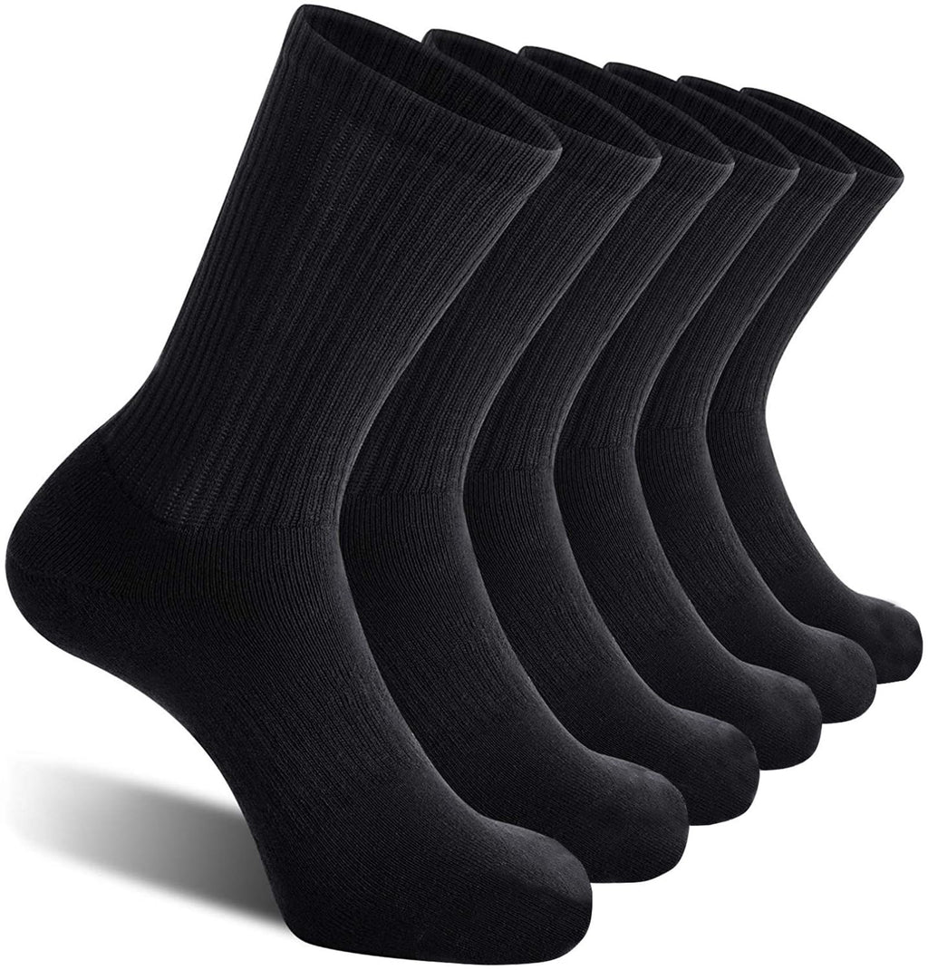 20 Pairs Crew Athletic Socks for Men Moisture Wicking Cushion Crew Socks for Sport Running Traveling