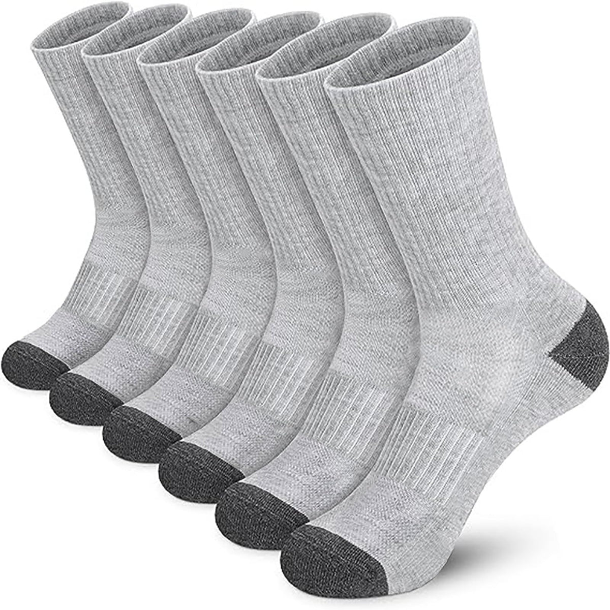 20 Pairs Crew Athletic Socks for Men Moisture Wicking Cushion Crew Socks for Sport Running Traveling