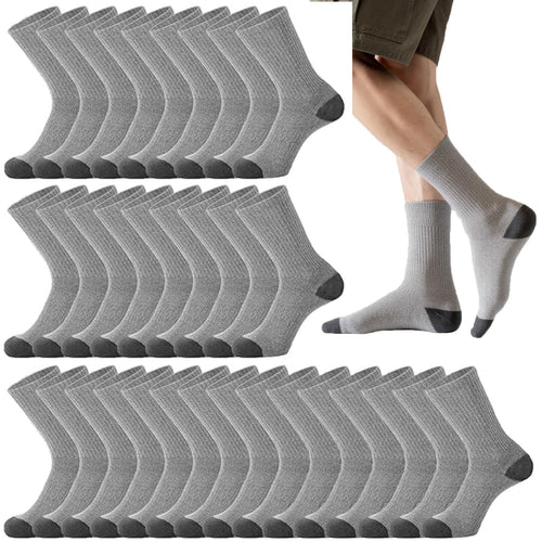 20 Pairs Crew Athletic Socks for Men Moisture Wicking Cushion Crew Socks for Sport Running Traveling